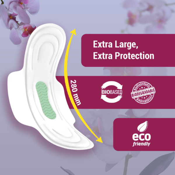 Malmal Ultra-Thin, Soft, Leak-Proof & Rash-Free Sanitary Pads with Wings  | XXL (320 mm) | 10 Pcs