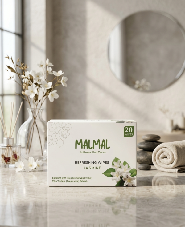 Malmal Refreshing Wipes - Jasmine (Pack of 20)